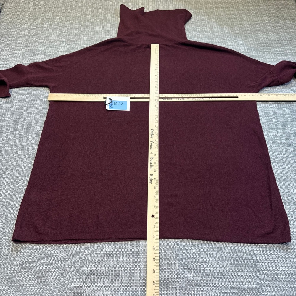 New Smartwool Edgewood Poncho Sweater Womens Small Black Cherry Cowl Neck - Picture 7 of 10